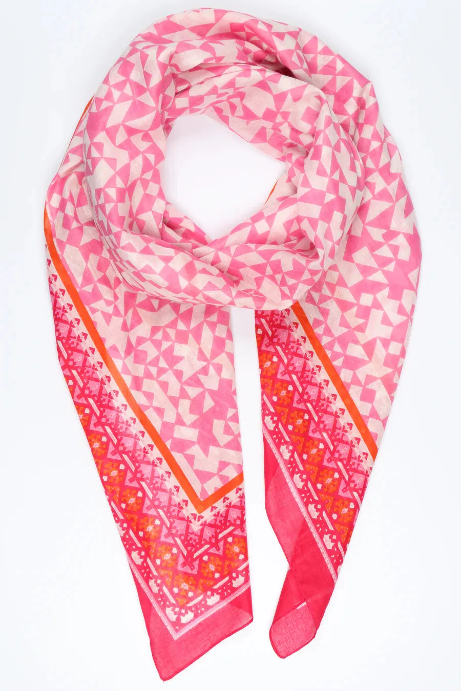 3146 Cotton Mosaic Print Scarf