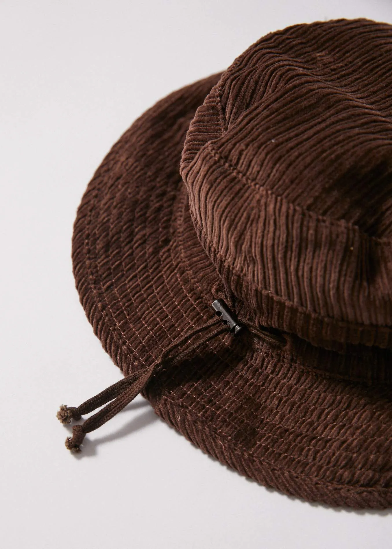 Afends Unisex Killer Wale - Corduroy Bucket Hat - Chocolate