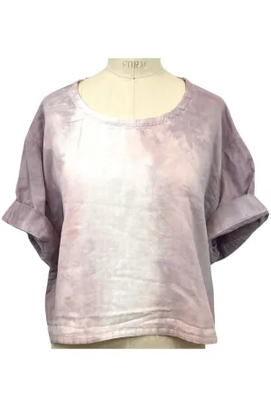 Allyn Boxy Tee Organic Cotton Double Gauze in Lilac Ombre