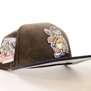 Asheville Tourist HomeTown Collection New Era 59Fifty Fitted Hat (Walnut Corduroy Navy Corduroy Gray Under Brim)