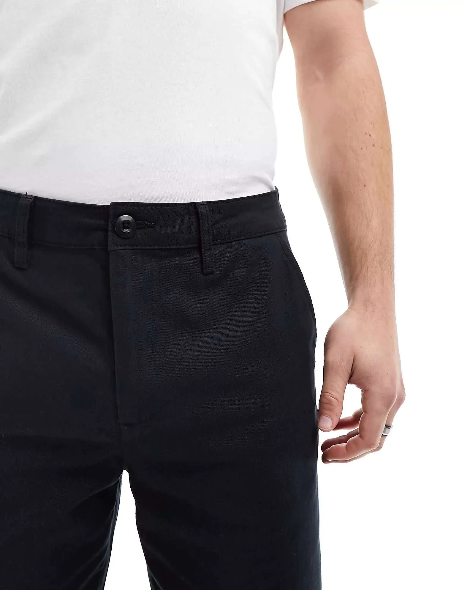 ASOS Straight Chinos in Black