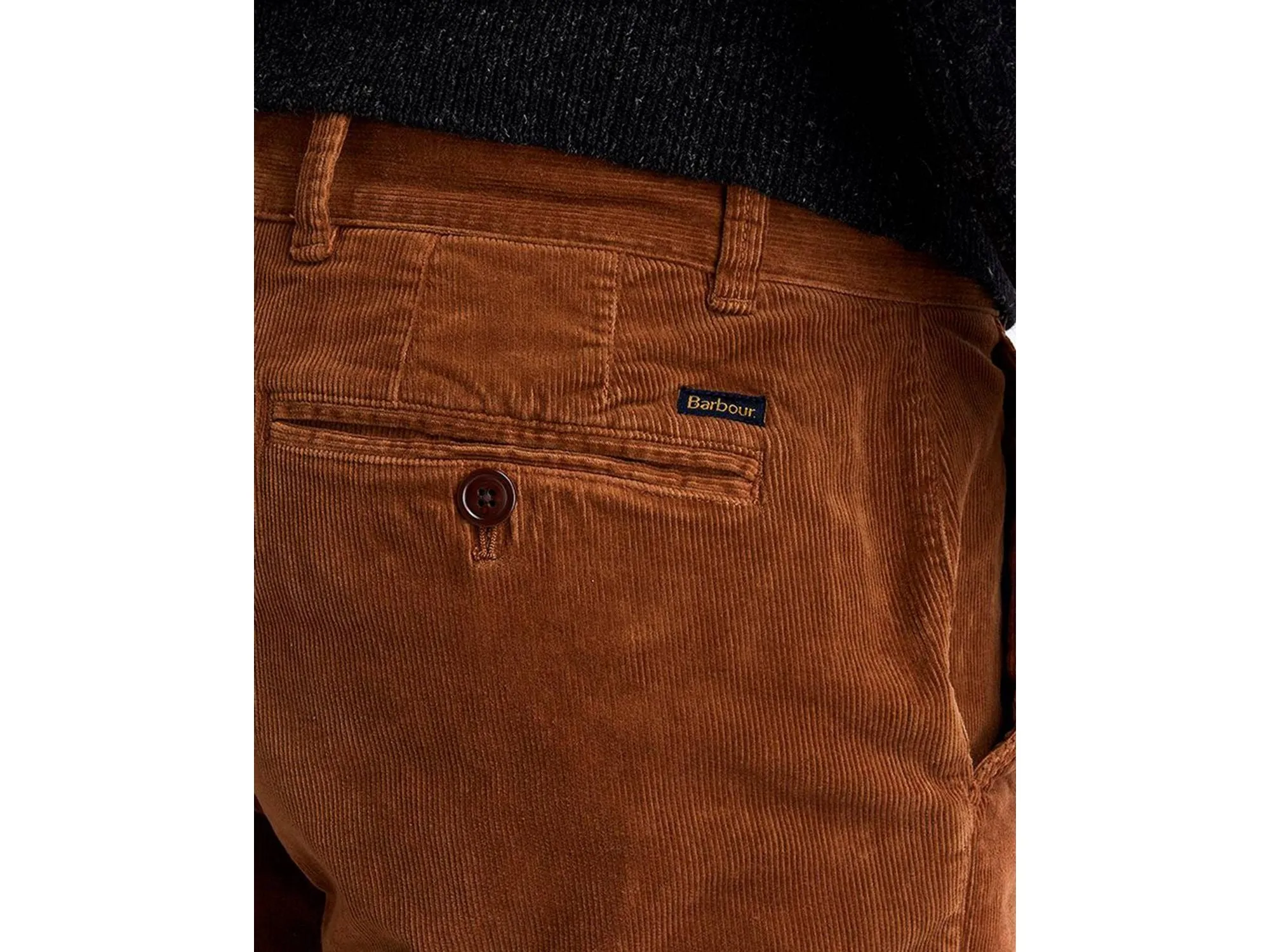 Barbour Nueston Stretch Corduroy Trousers In Dark Honey