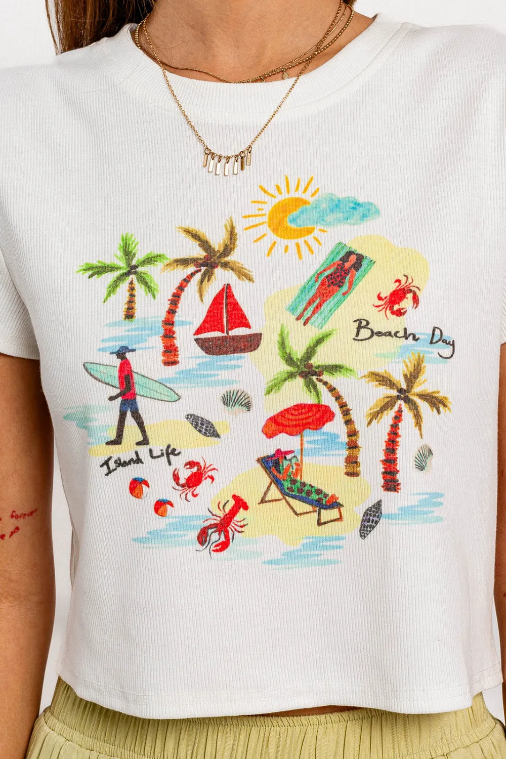 beach day baby tee