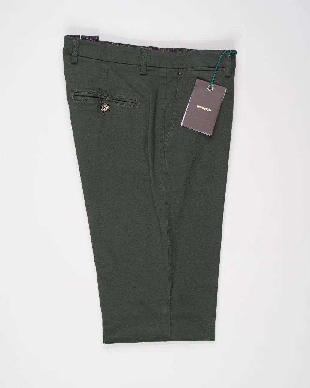 Berwich Garment Dyed Cotton Chinos / Militare