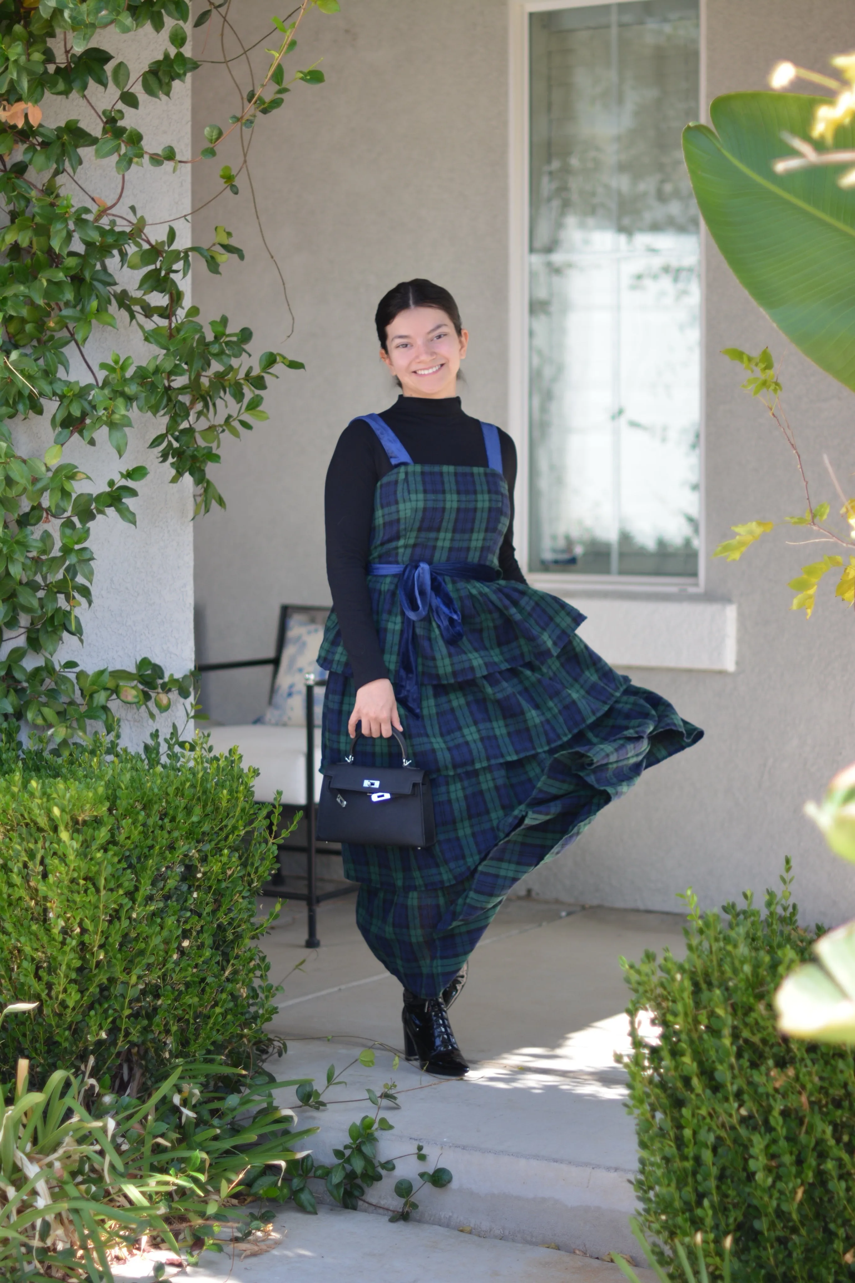 Bethany Plaid Tartan Ruffled Dress