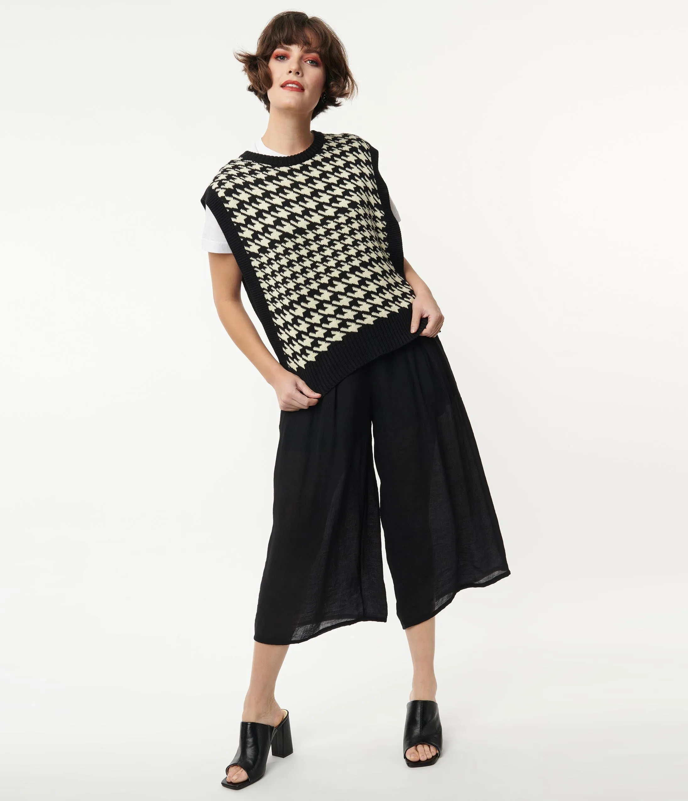 Black High Waist Culottes