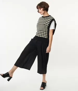 Black High Waist Culottes