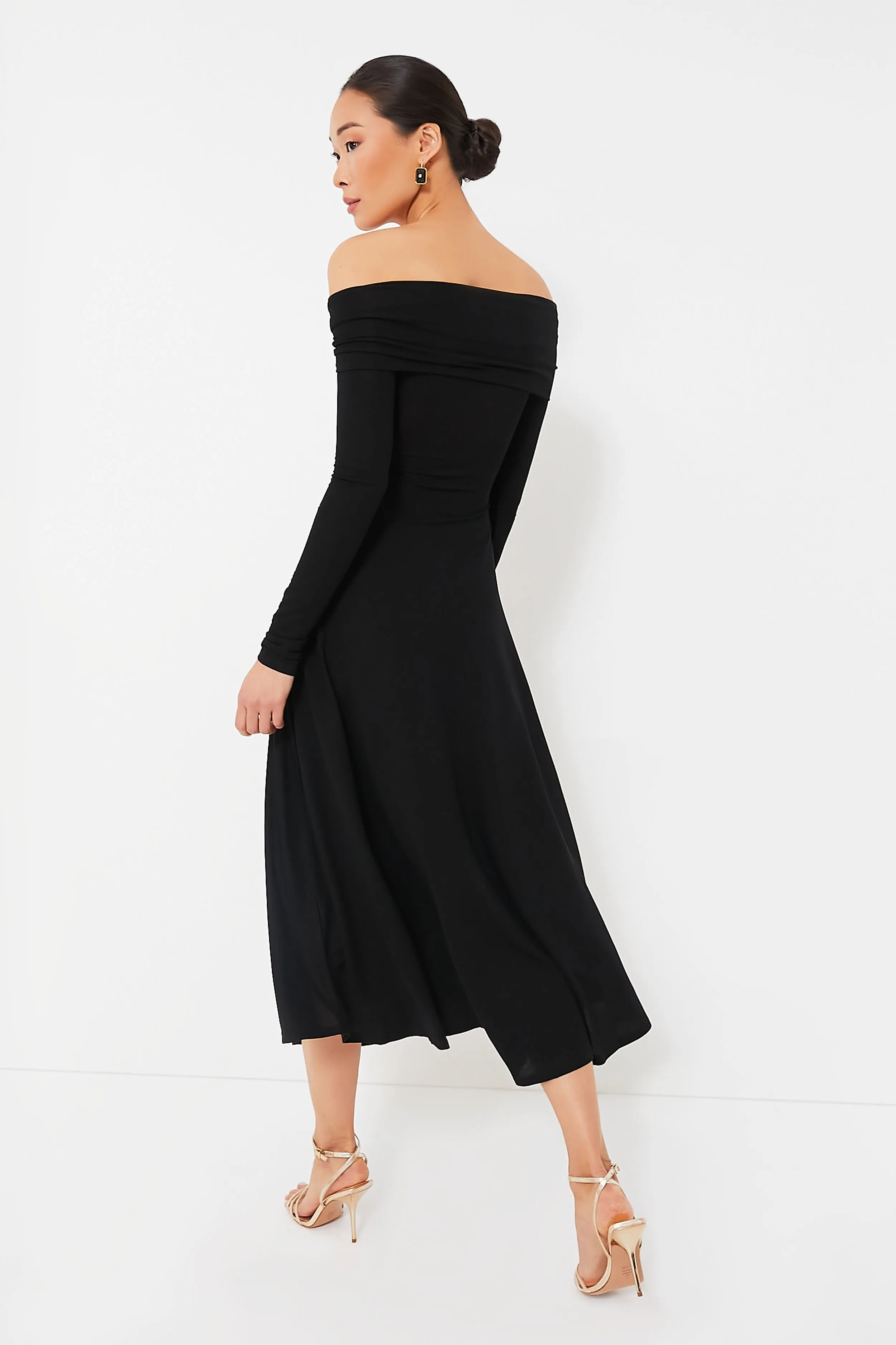 Black Off The Shoulder Maxi Dress