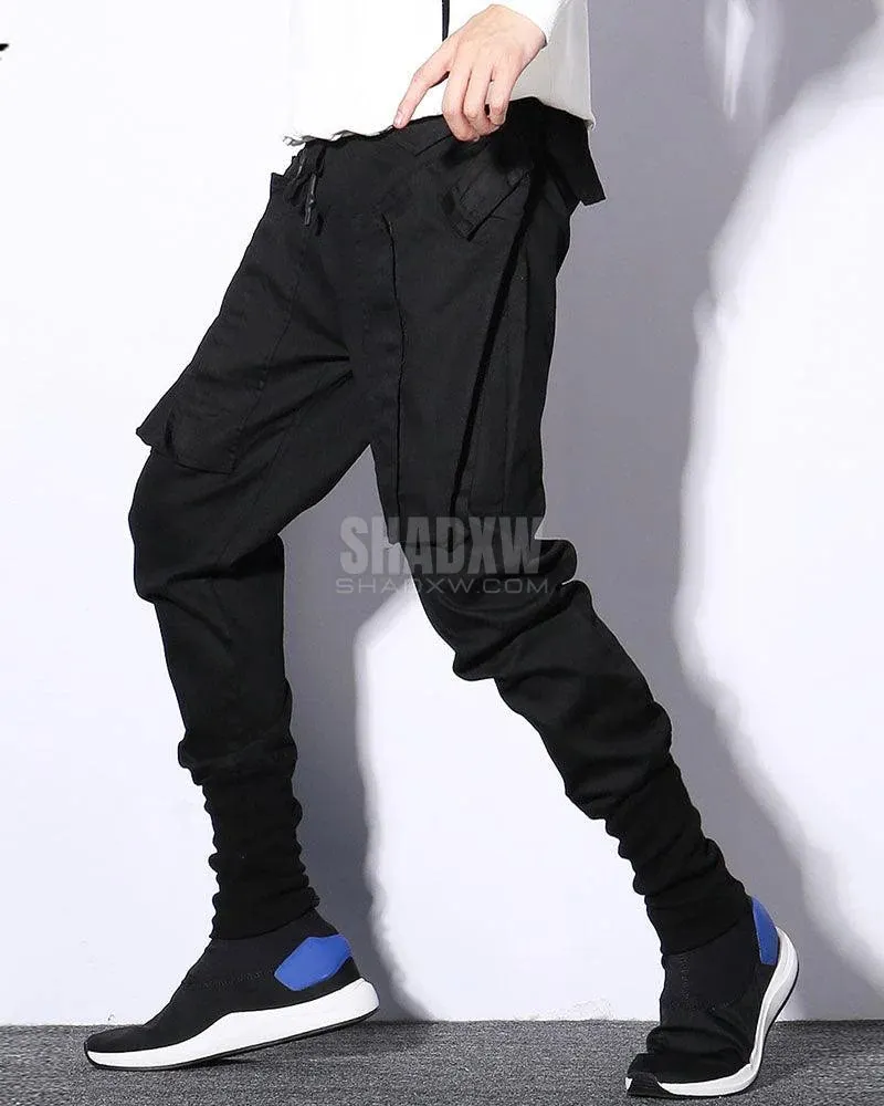 Black Slim Cargo Pants