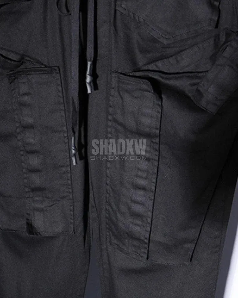 Black Slim Cargo Pants