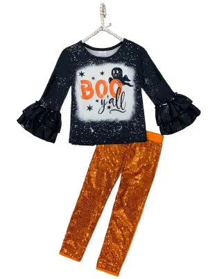 Boo Y'all Sequin Pants Set