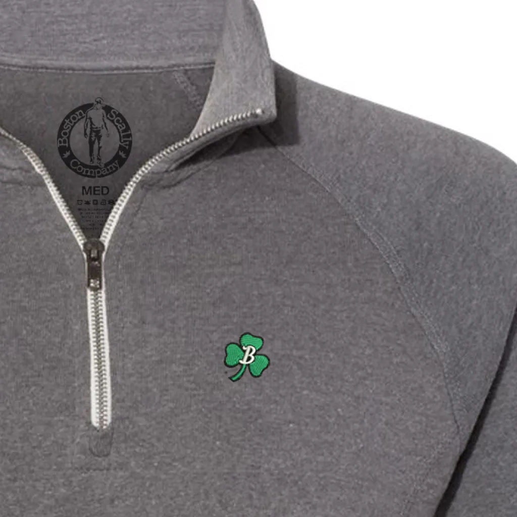 Boston Scally The Shamrock 1/4 Zip-Up Pullover - Smoke Triblend