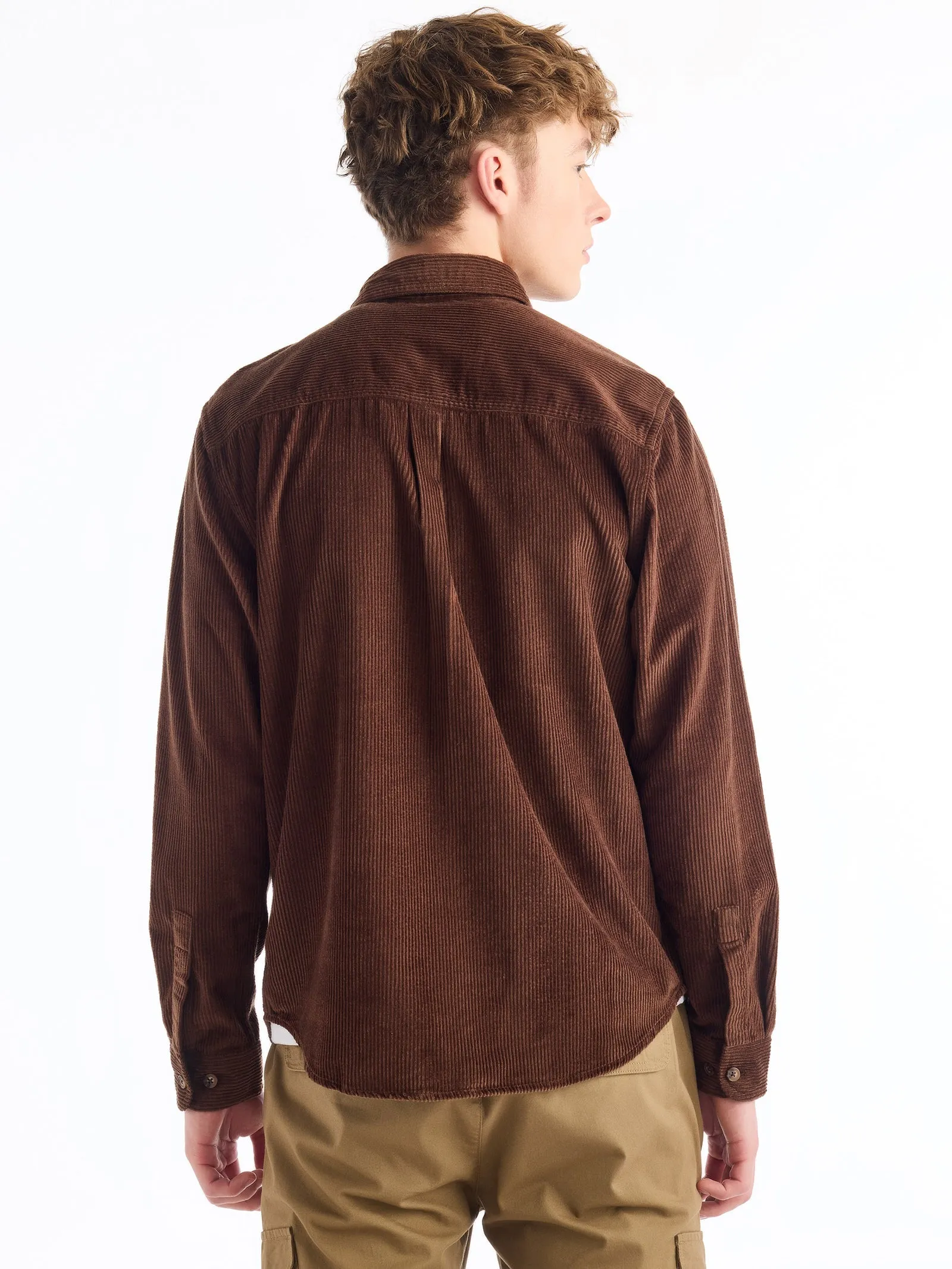 Brown Corduroy Over Shirt