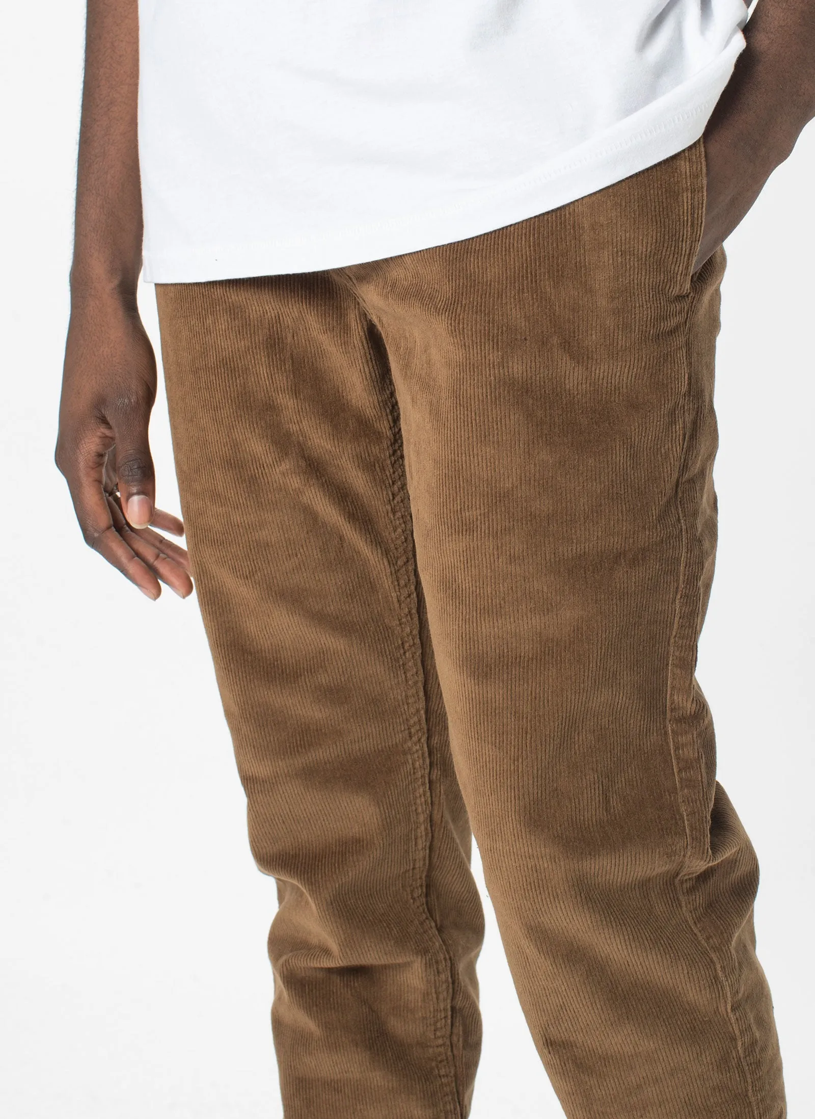 B.Slim Elastic Chino Tobacco Cord