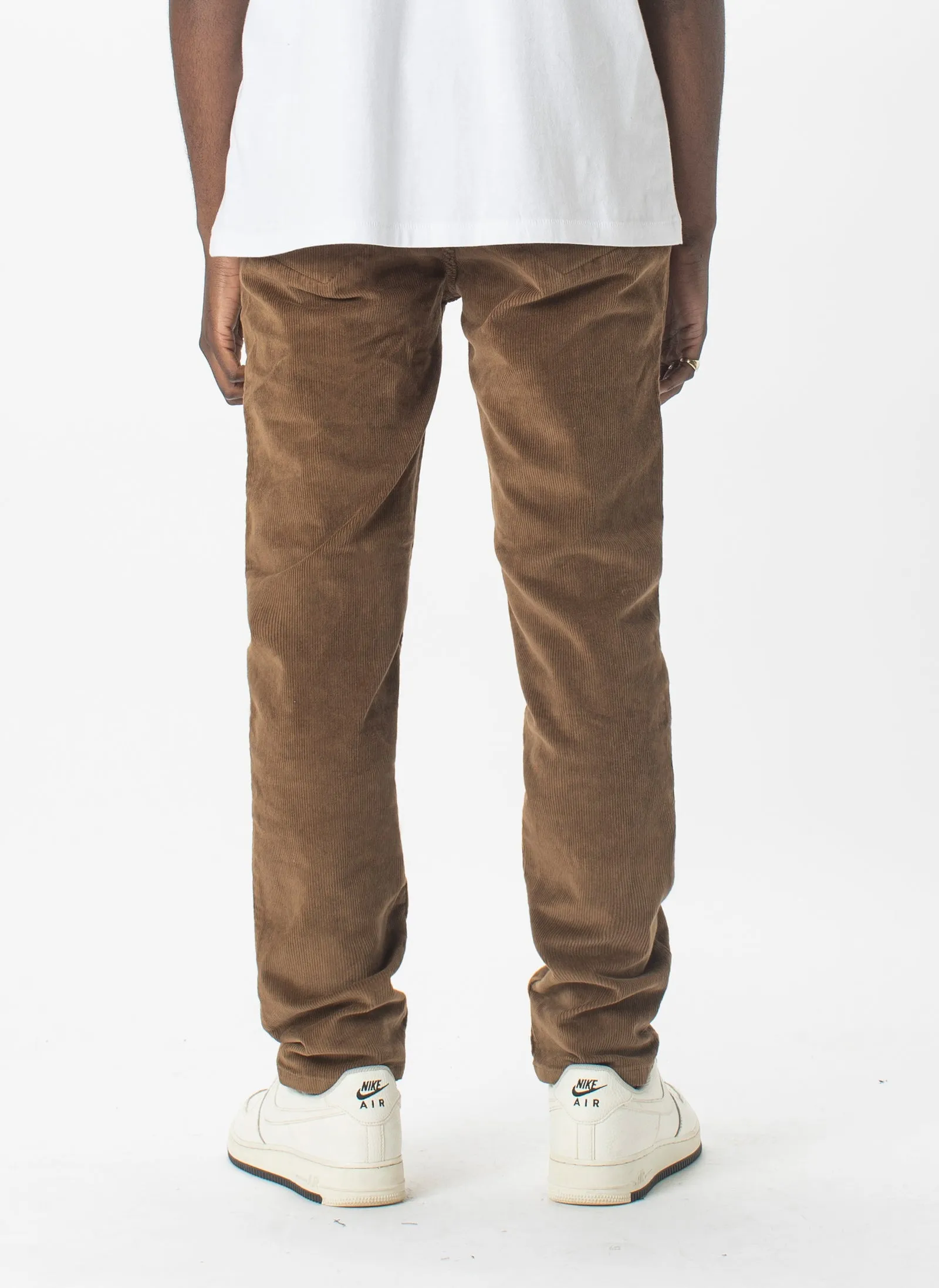 B.Slim Elastic Chino Tobacco Cord