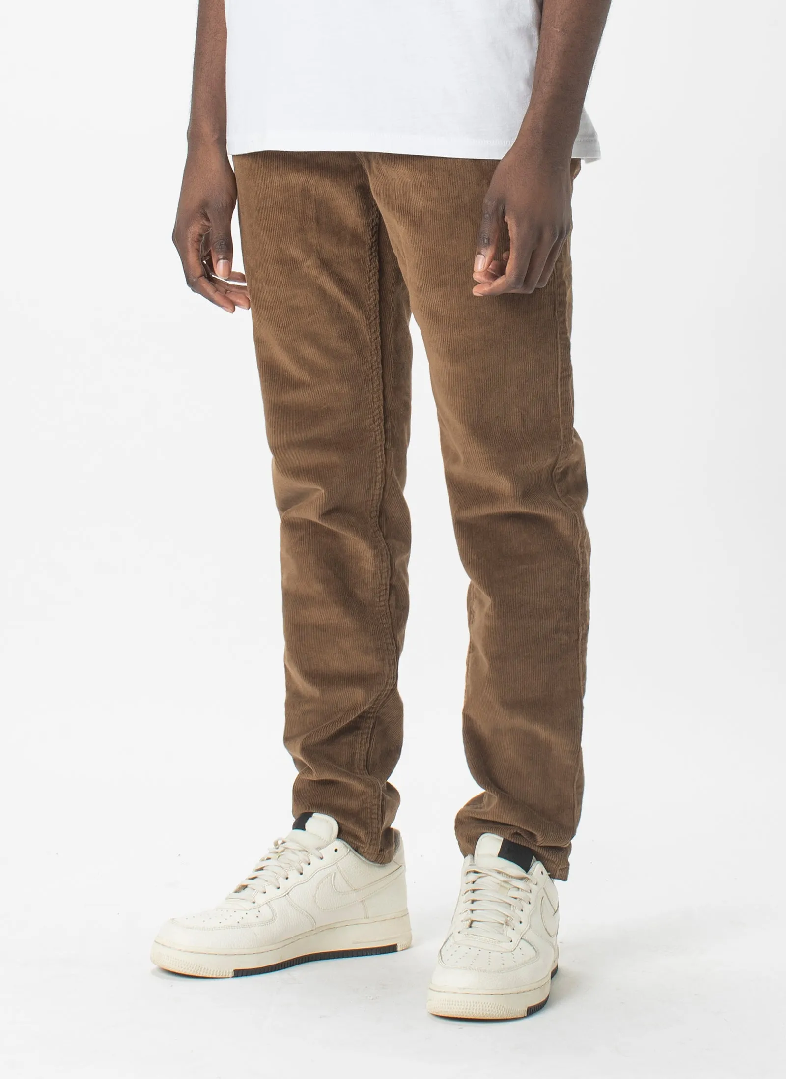 B.Slim Elastic Chino Tobacco Cord