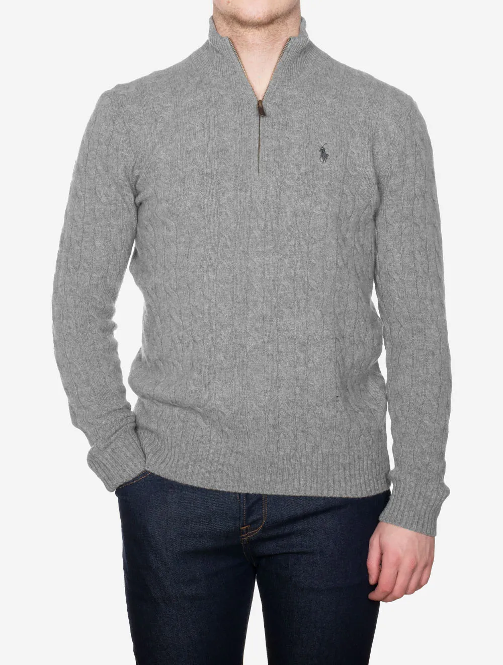 Cable Knit HZ Jumper Grey