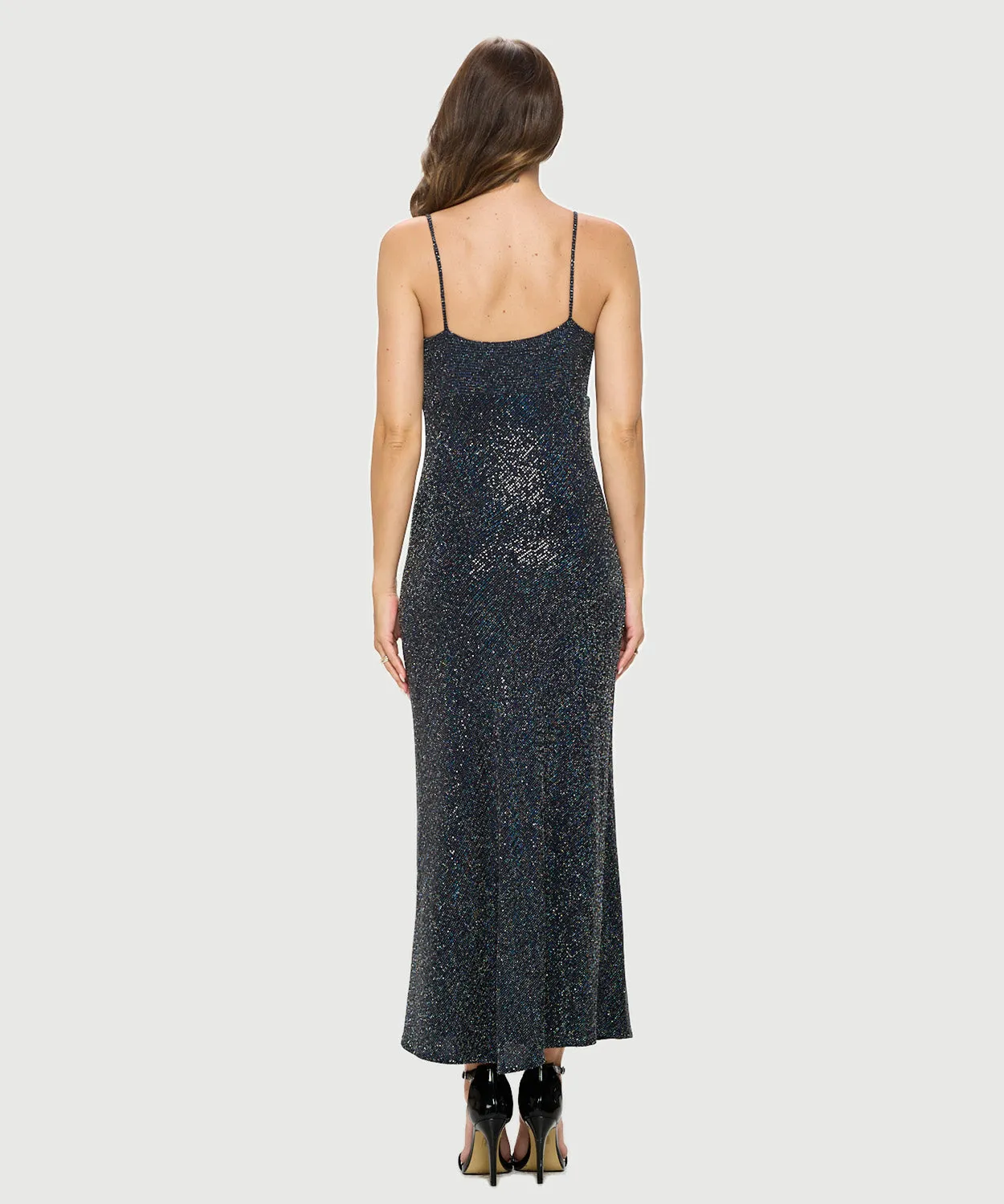 Camisole Sequin V-Neck Sequin Maxi Dress