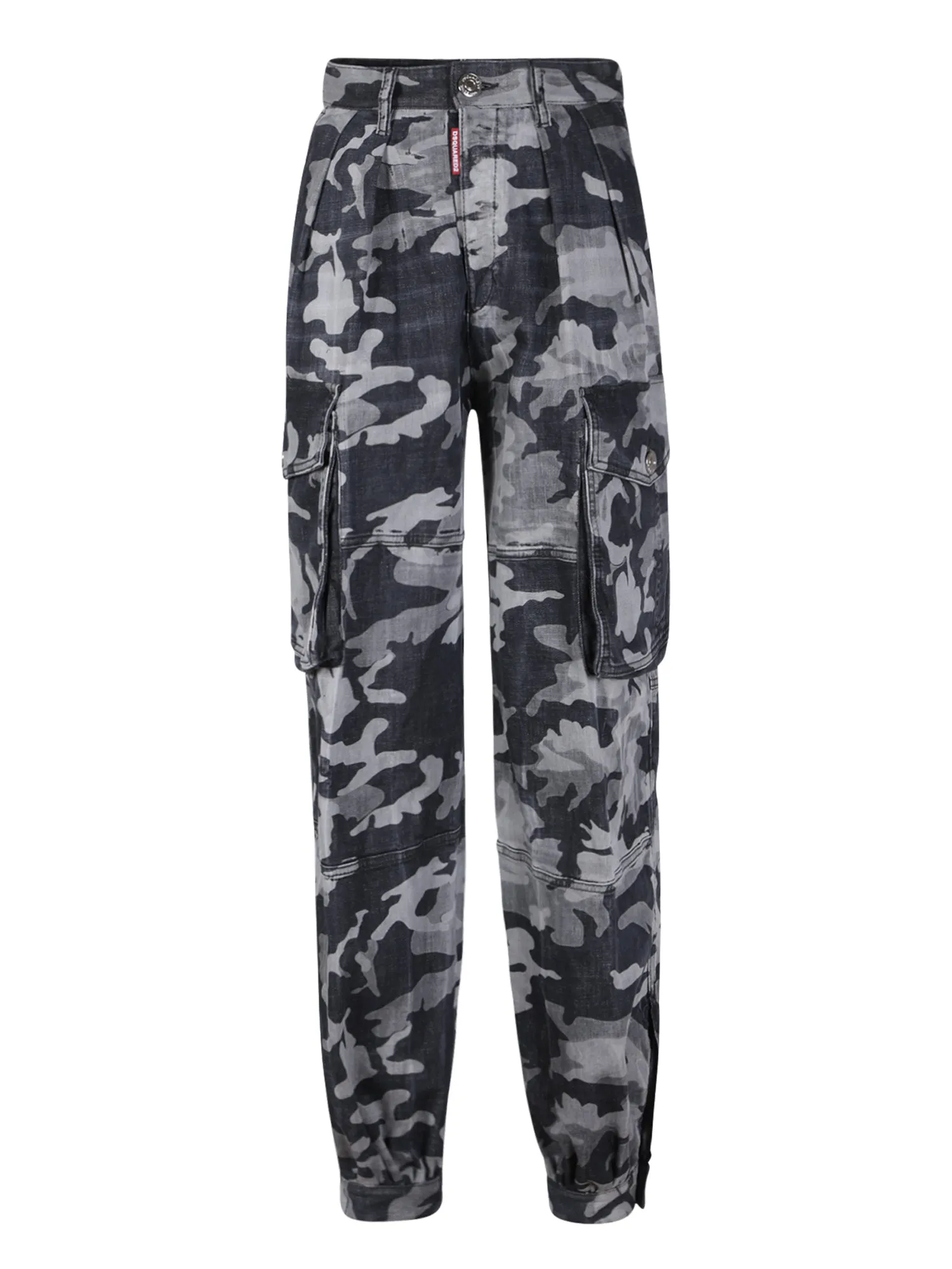 Camouflage-print cargo trousers