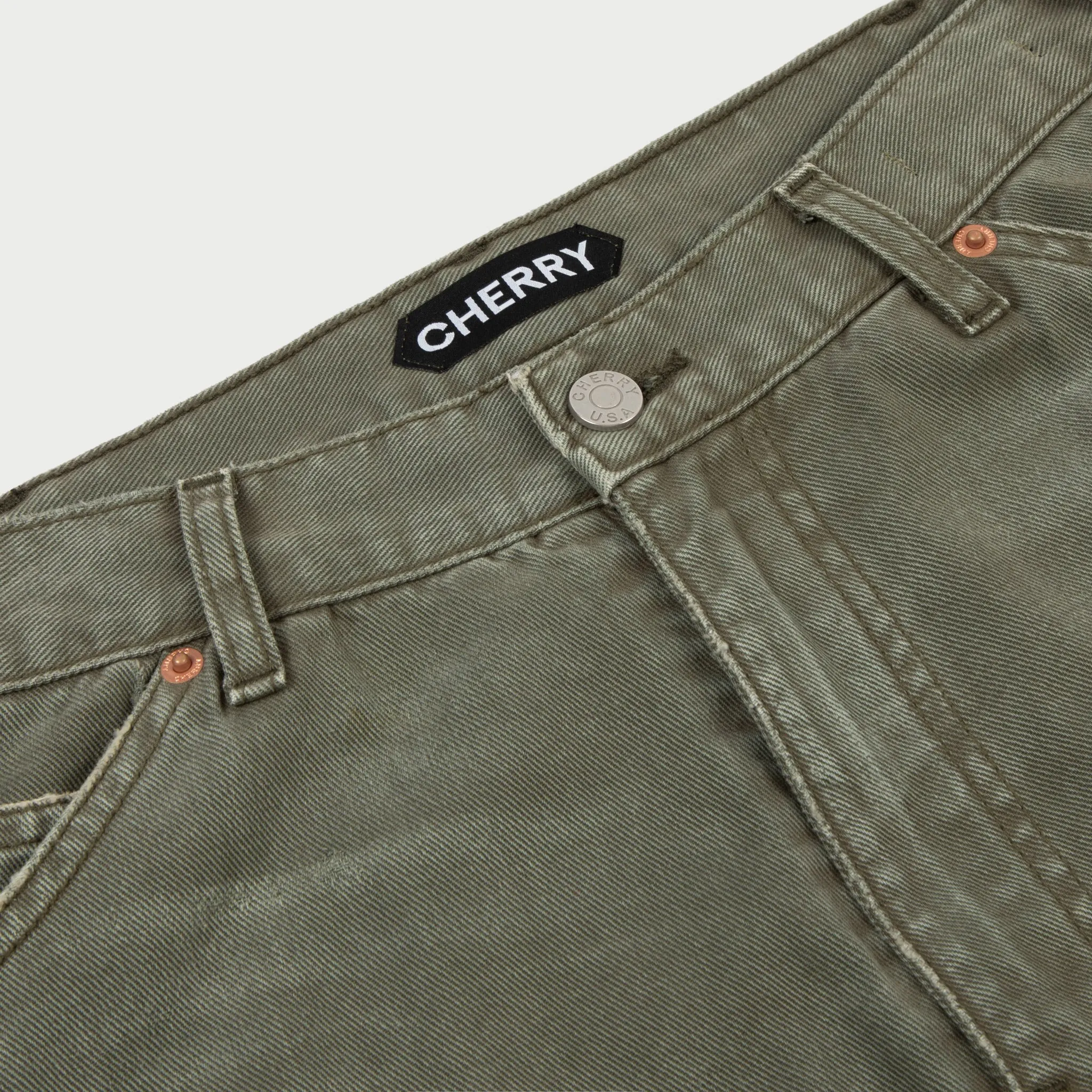 Canvas Double Knee (Vintage Olive)