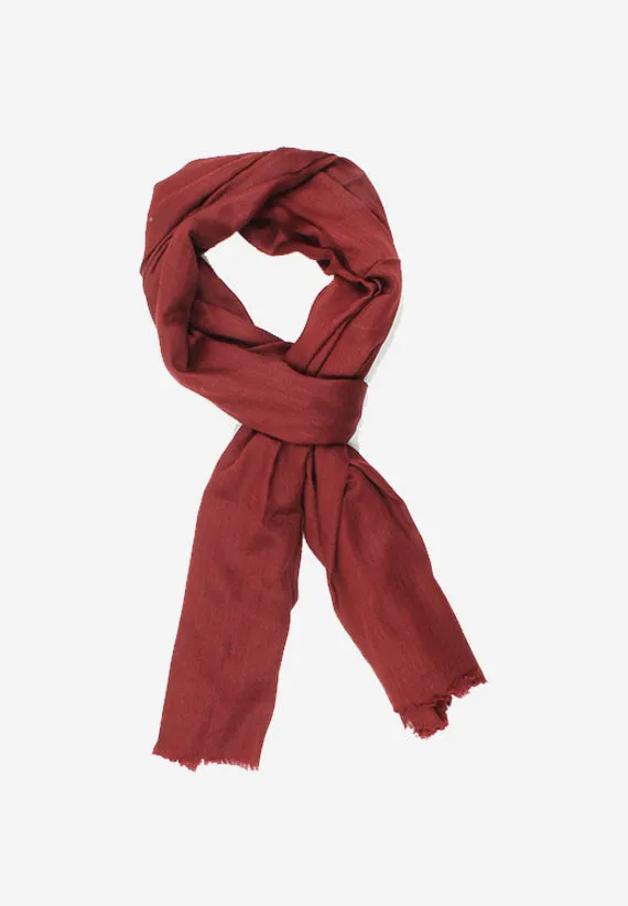 Cashmere Solid Burgundy Scarf