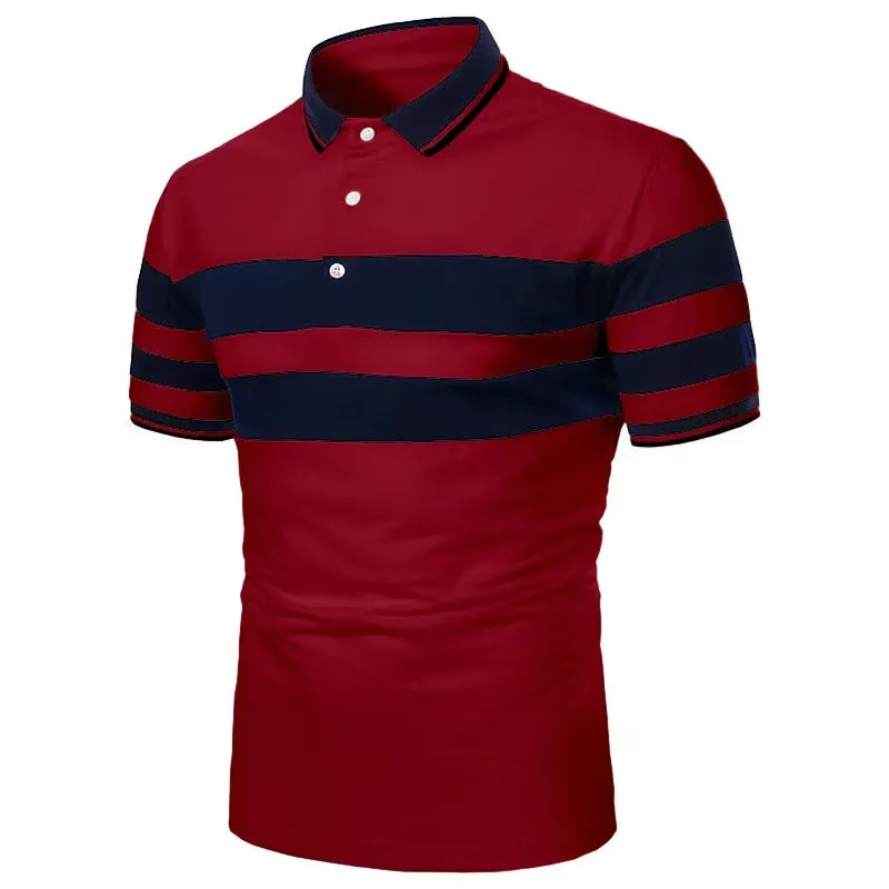 Casual Fashion Men's Colour-Matching Polo Shirt