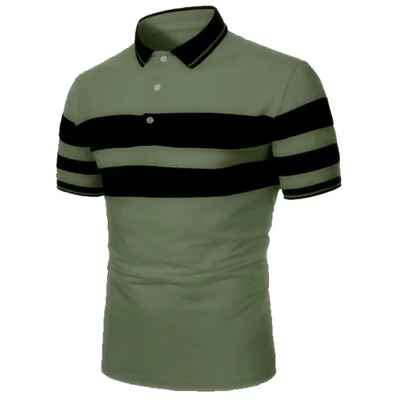 Casual Fashion Men's Colour-Matching Polo Shirt