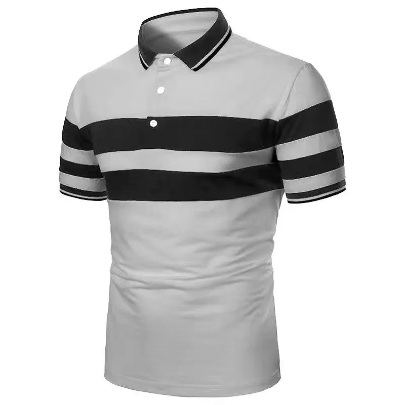 Casual Fashion Men's Colour-Matching Polo Shirt