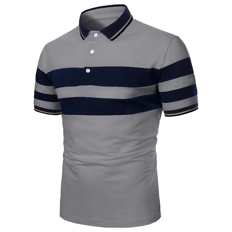 Casual Fashion Men's Colour-Matching Polo Shirt