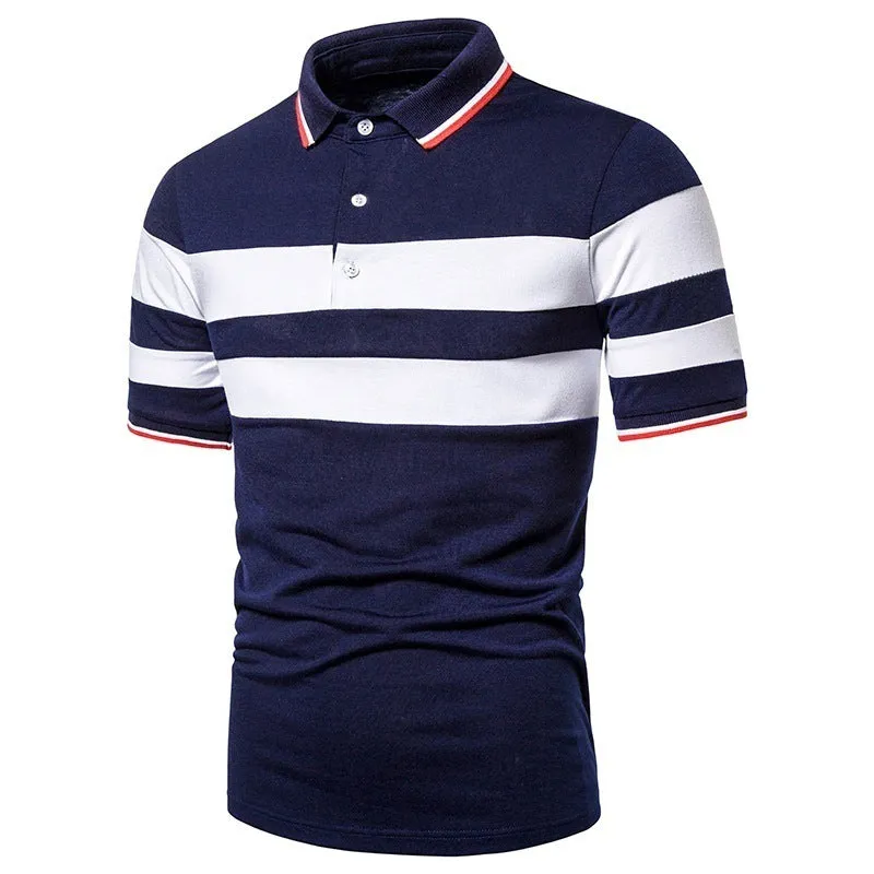 Casual Fashion Men's Colour-Matching Polo Shirt