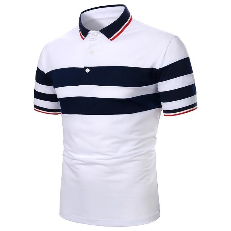 Casual Fashion Men's Colour-Matching Polo Shirt