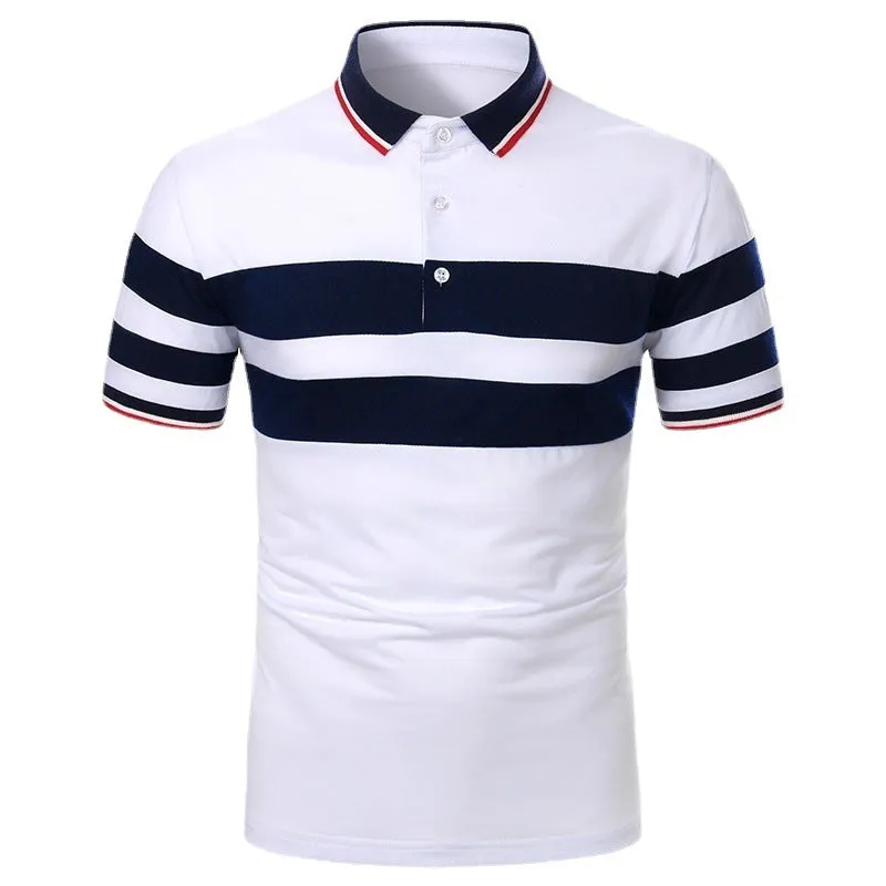 Casual Fashion Men's Colour-Matching Polo Shirt