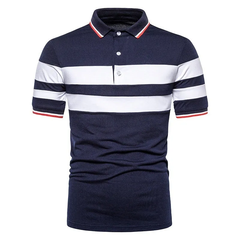 Casual Fashion Men's Colour-Matching Polo Shirt