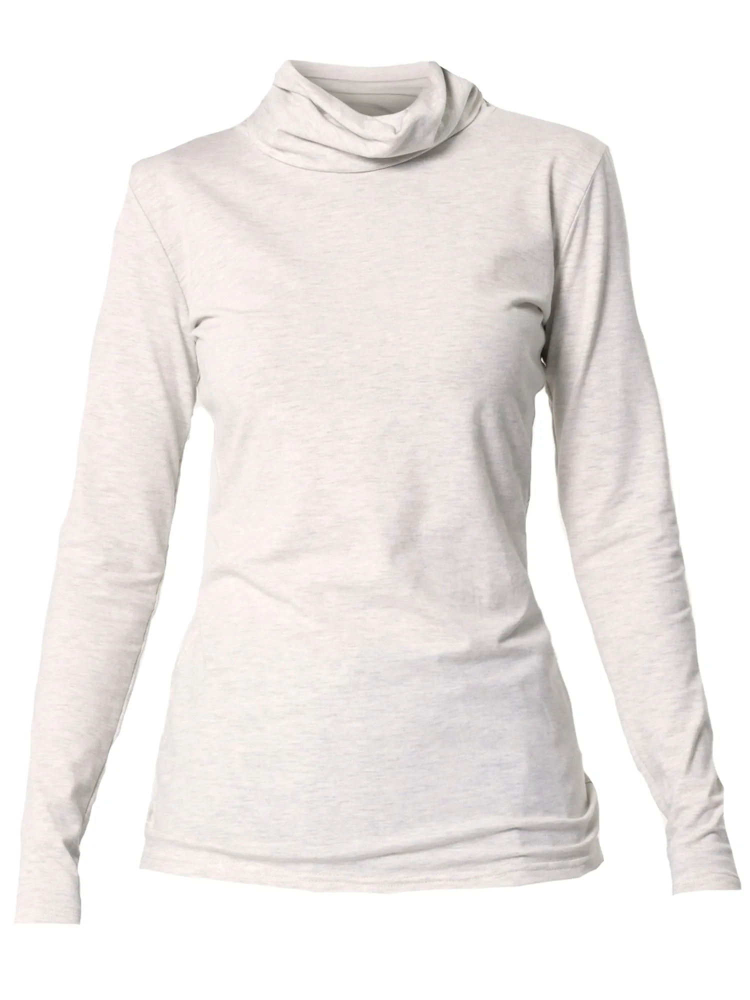 Casual Turtleneck Top In Ivory