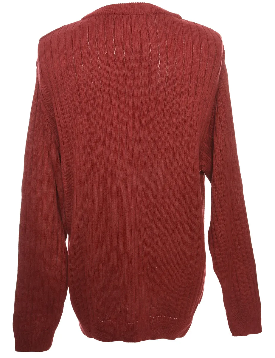 Chaps Maroon Jumper - S