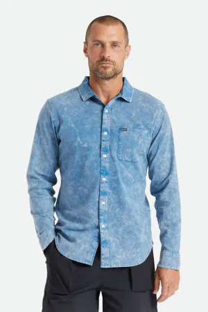 Charter Oxford L/S Woven - Sky Blue Sun Wash