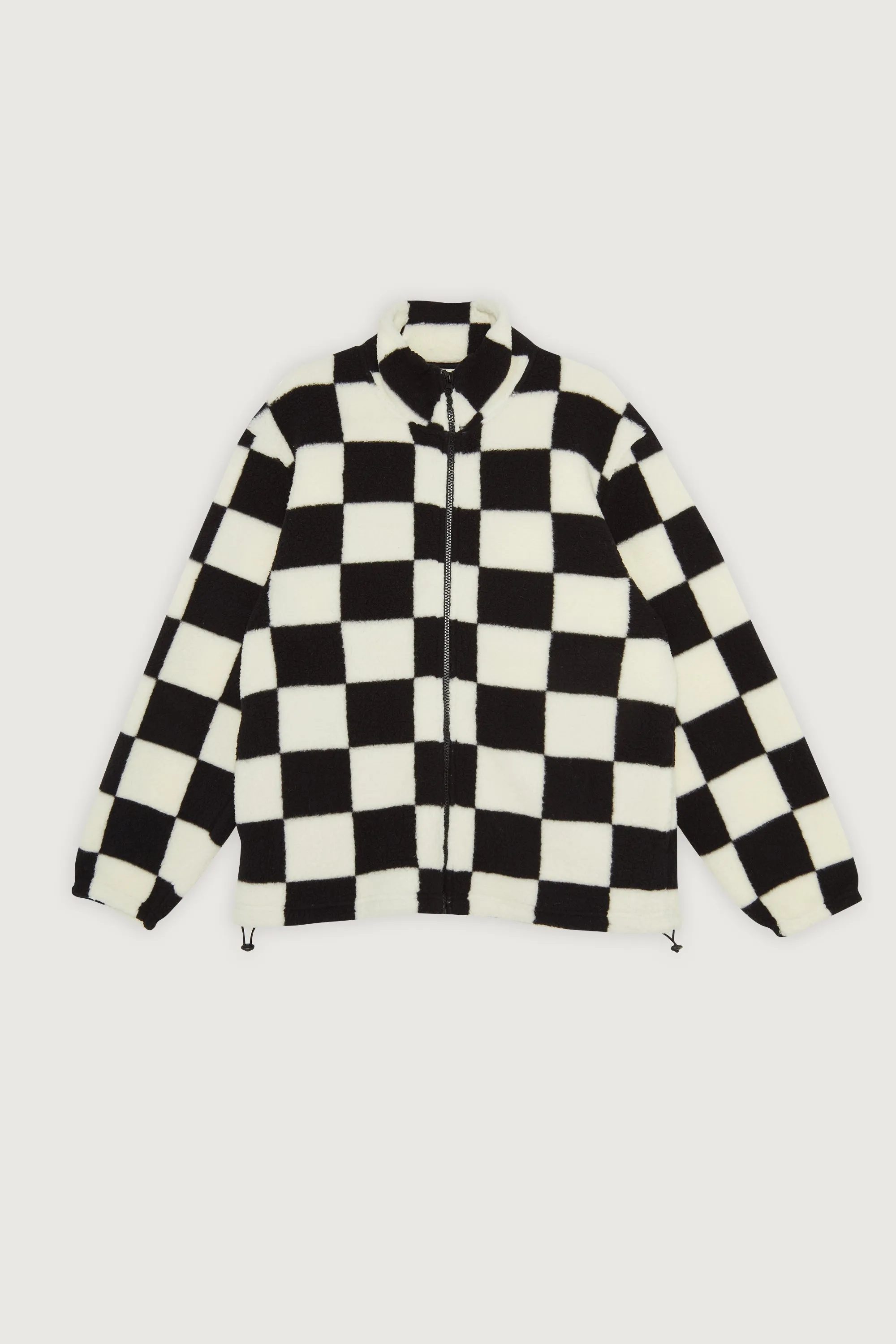 CHECKERED SHERPA ZIP-UP