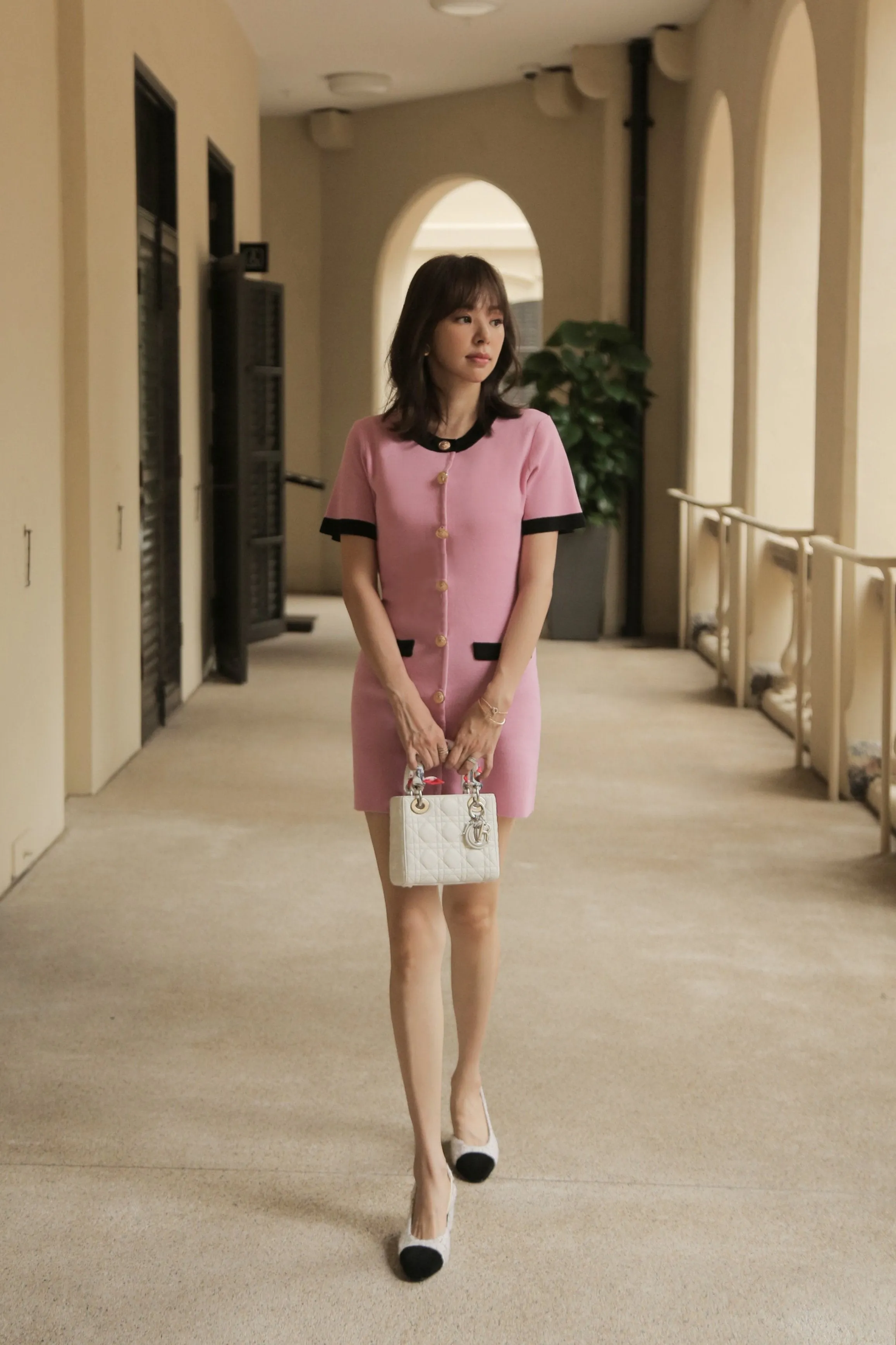 Coco mini knit dress in pink