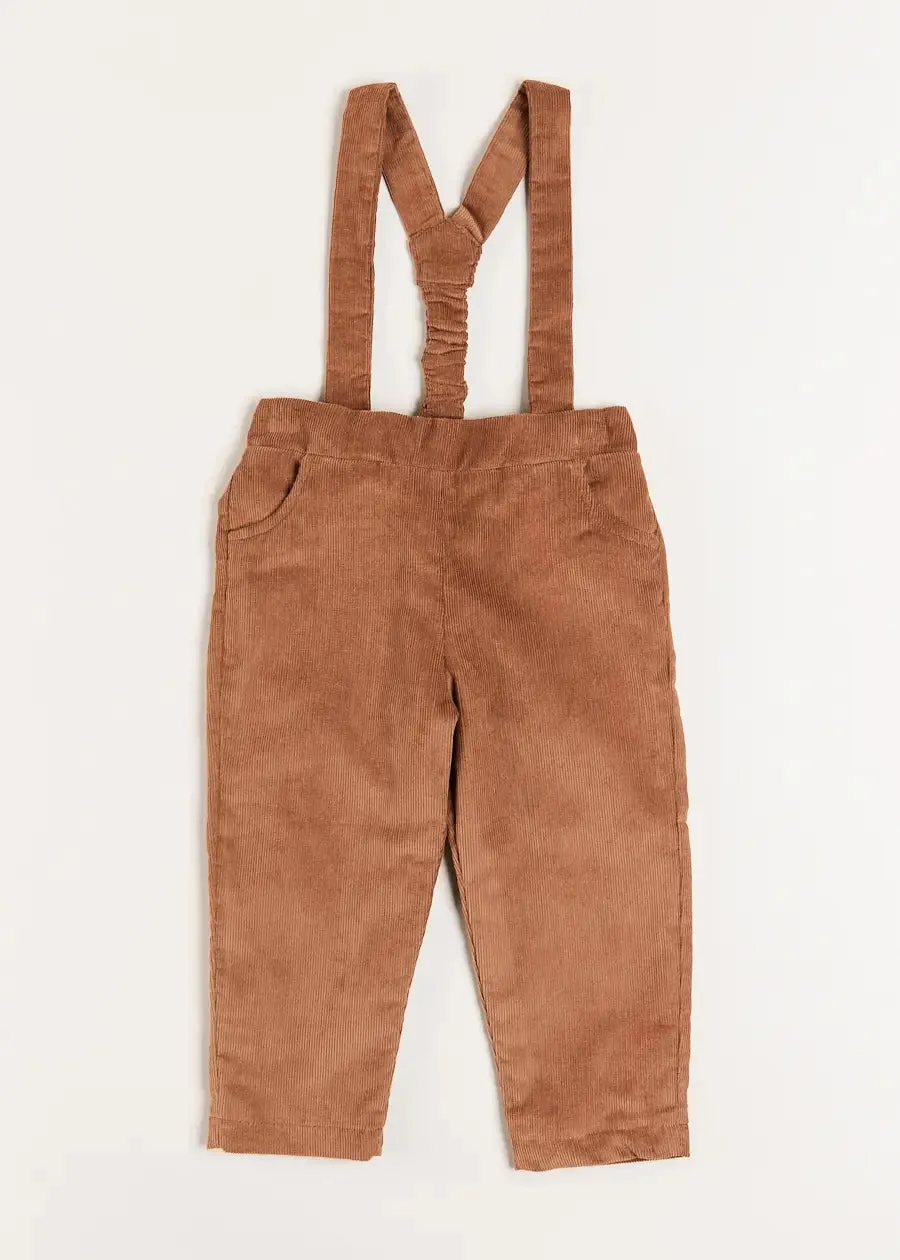 Corduroy Braces Trousers in Caramel (18mths-4yrs)