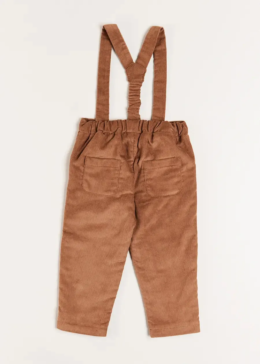 Corduroy Braces Trousers in Caramel (18mths-4yrs)