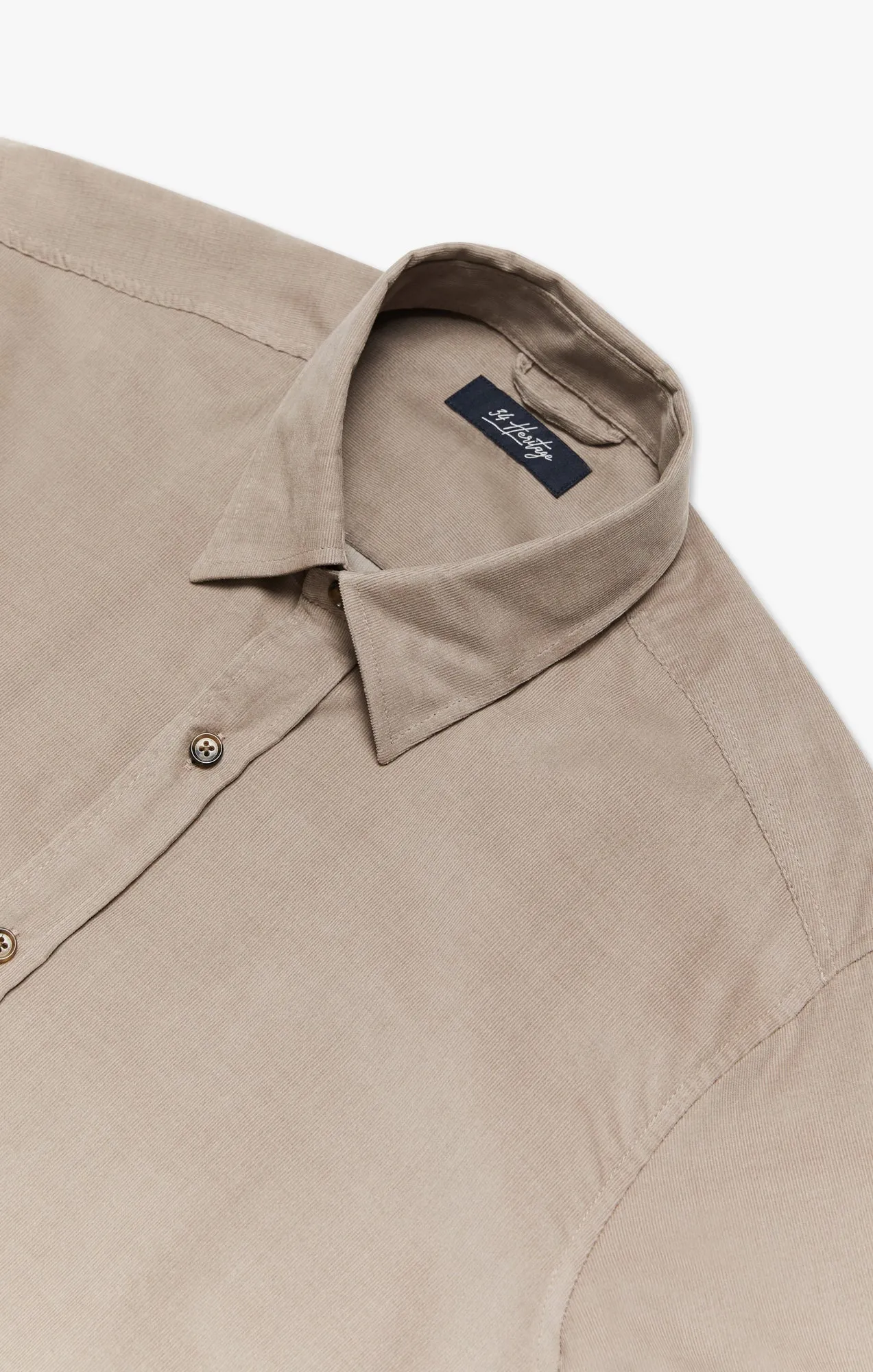 Corduroy Shirt In Beige