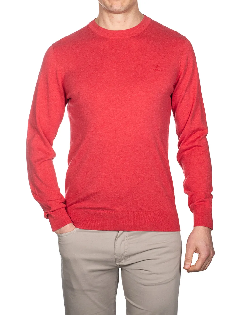 Cotton Cashmere Crewneck Rapture Rose Melange