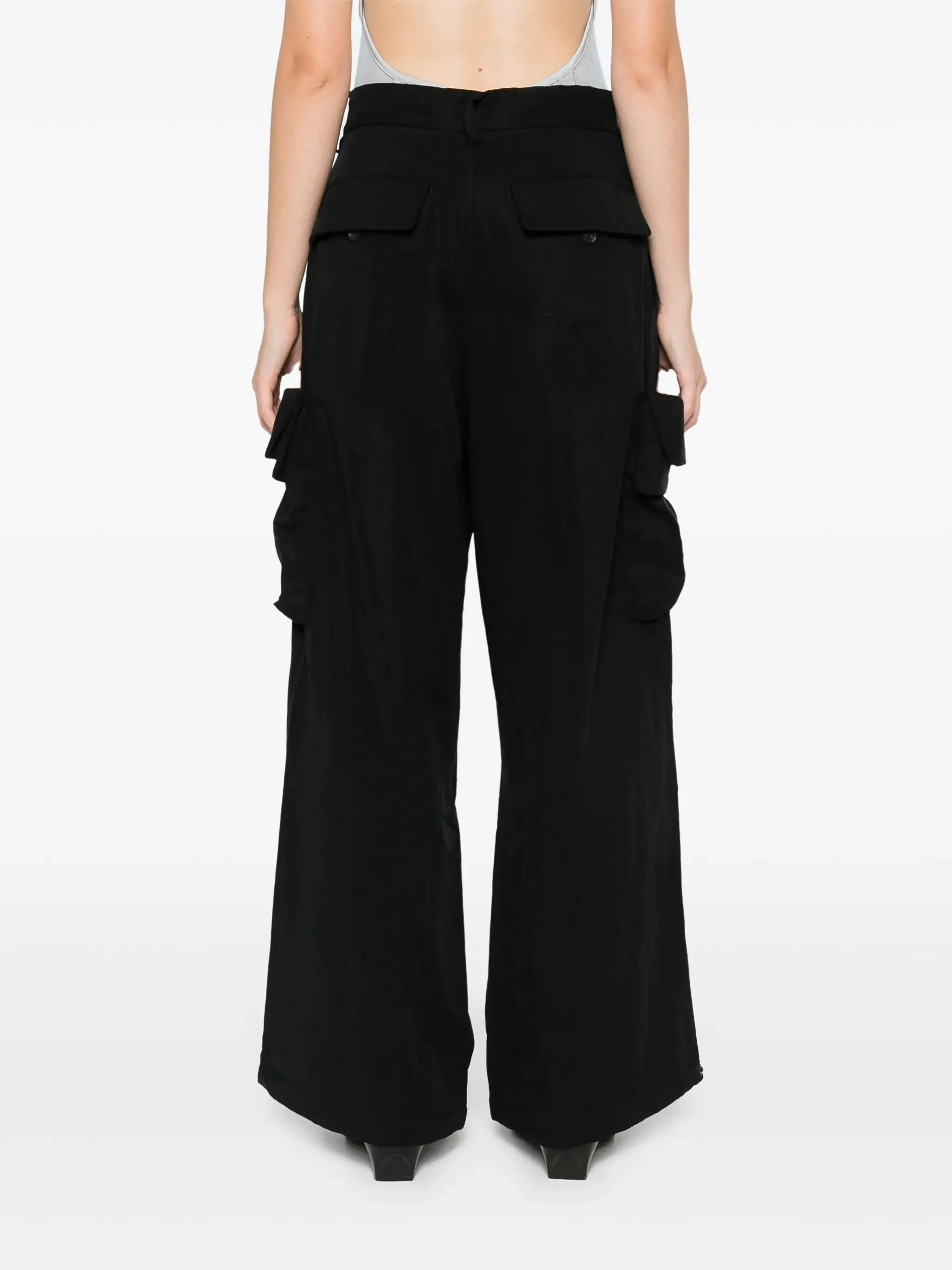 Cuff Cargo Pants - Black