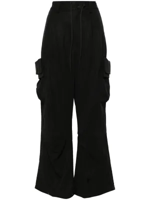 Cuff Cargo Pants - Black