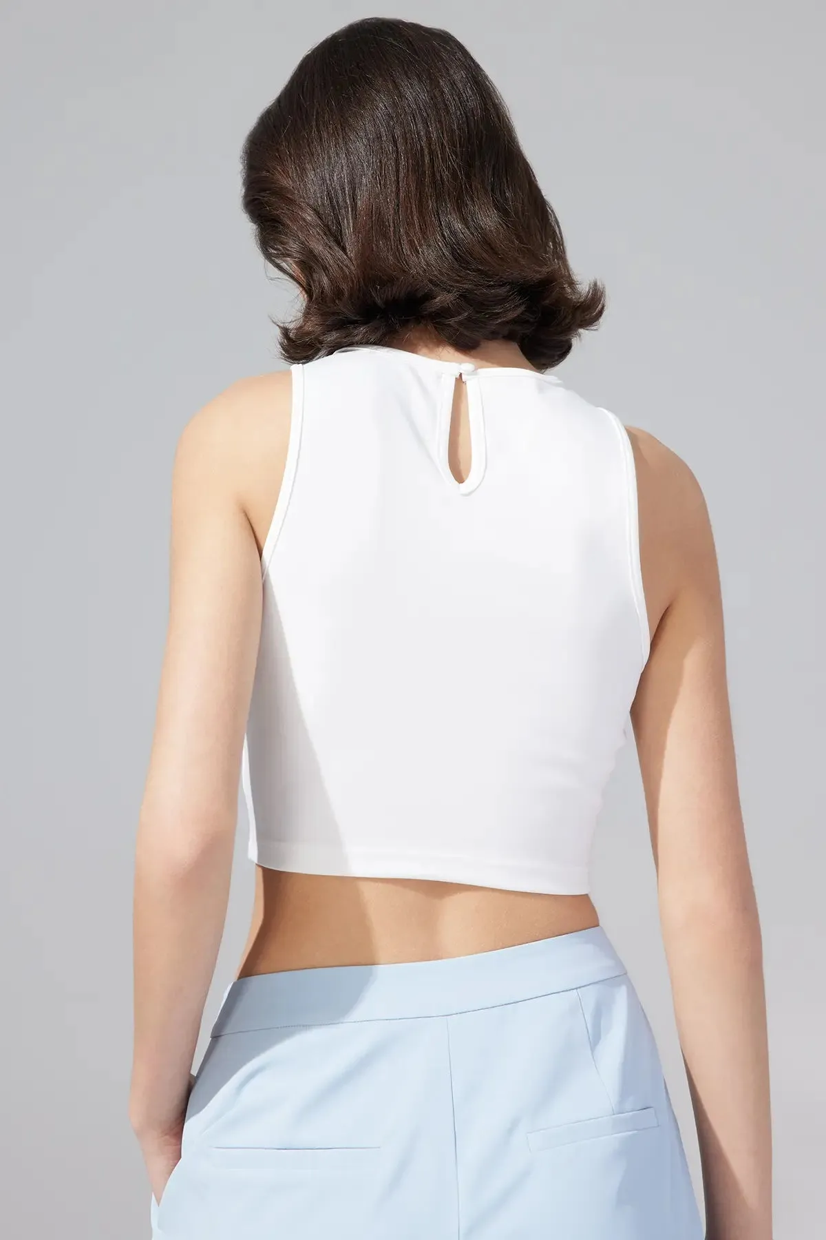 Cut Out Crop Tank Top