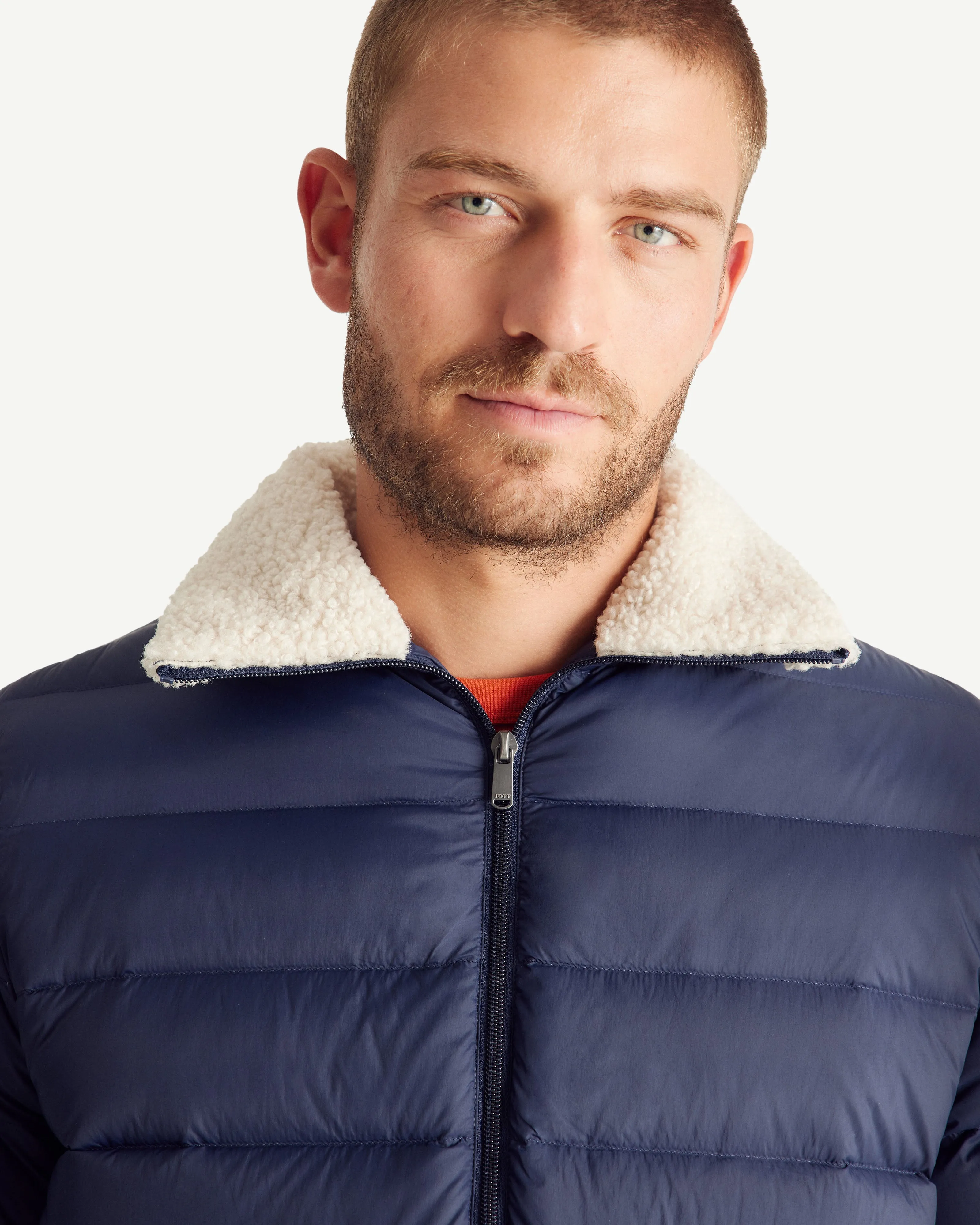 Danao aviator-style down jacket Navy