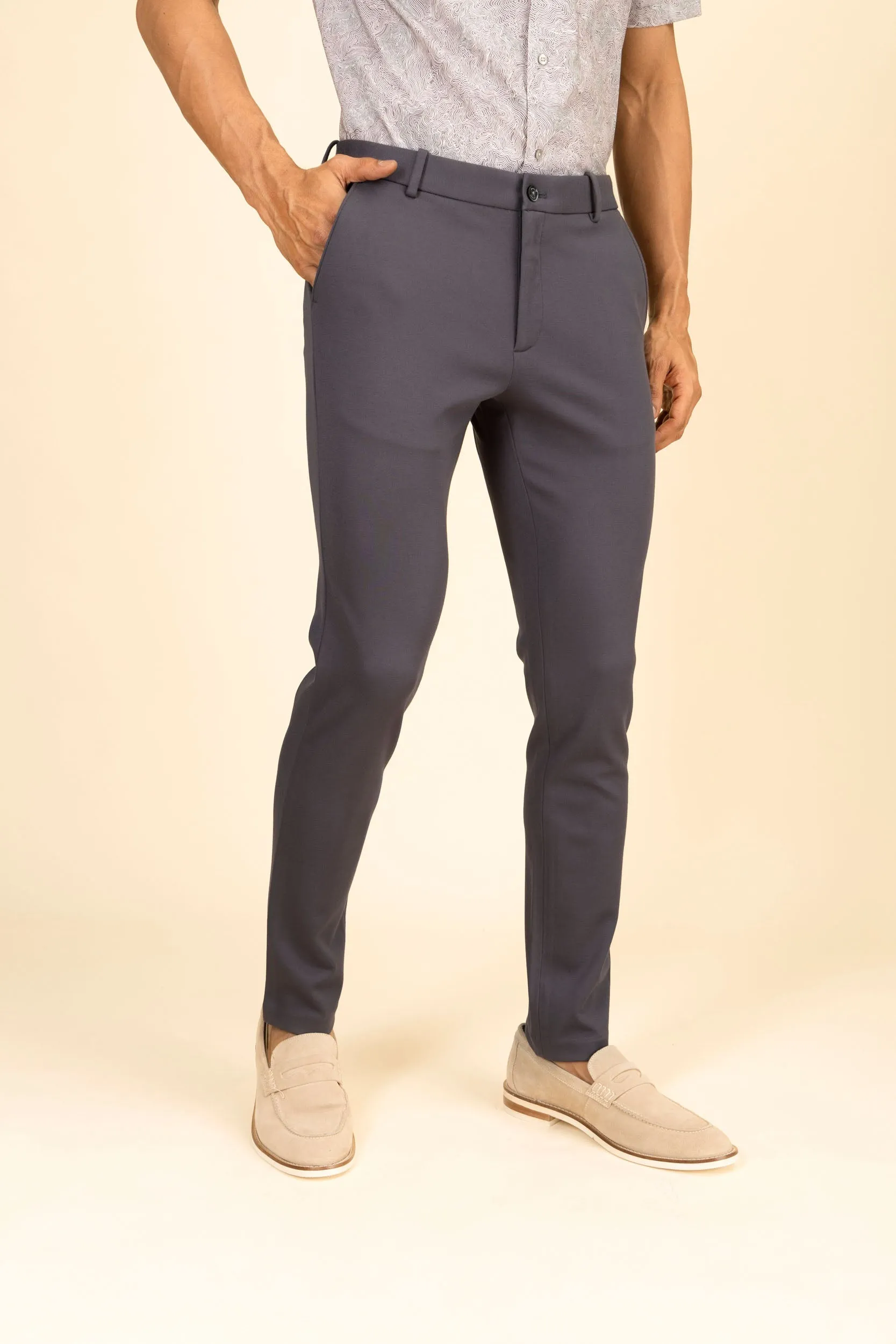 Dark Grey 4 Way Stretch Port Pants