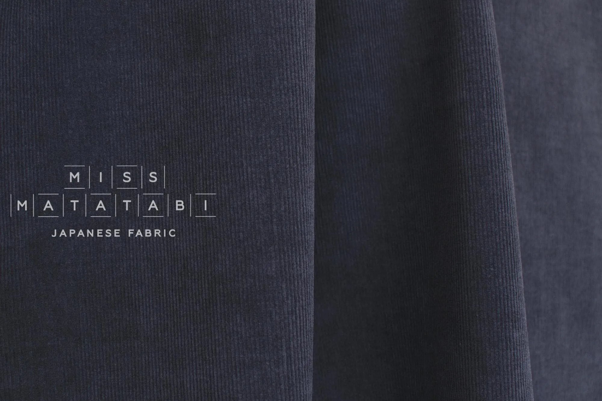 DEADSTOCK Wool Blend Stretch Corduroy - dark indigo blue