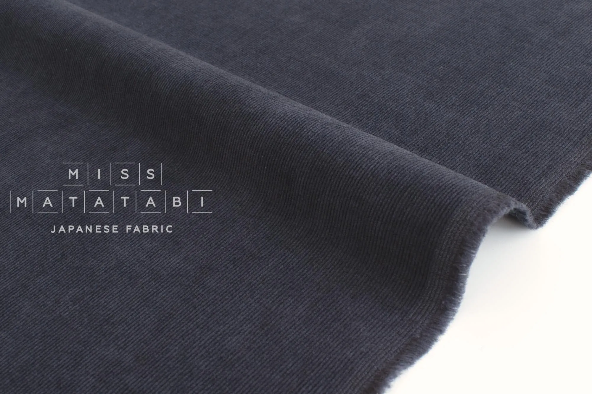 DEADSTOCK Wool Blend Stretch Corduroy - dark indigo blue