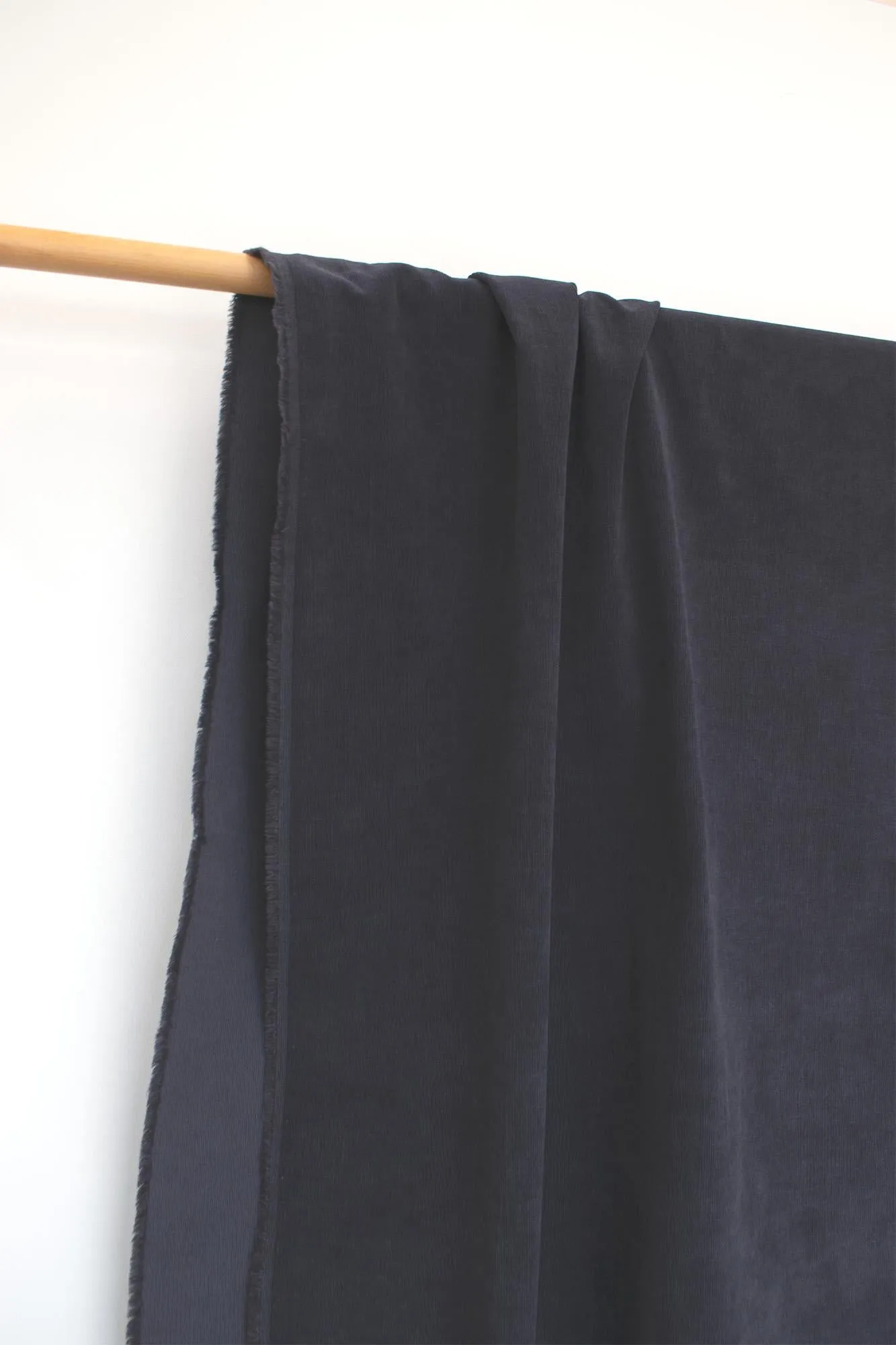 DEADSTOCK Wool Blend Stretch Corduroy - dark indigo blue